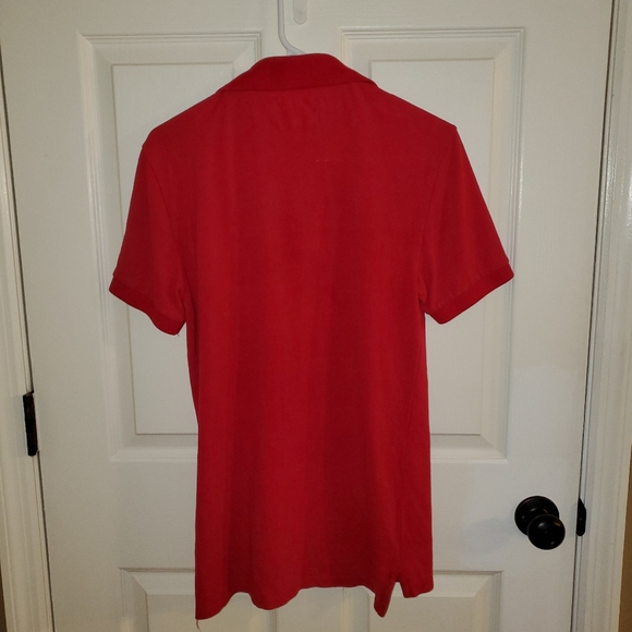 Express Men's Red Size Small Fitted Pique Polo - Picture 3 of 3